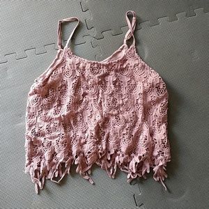Pink crop tank